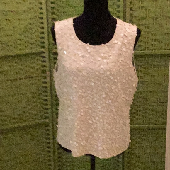 🌹NWOT Sexy Silk Sequin Talbots Top Size X-Large Perfect Holiday Top 🌹 - Picture 5 of 8